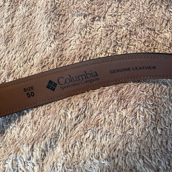 🌸NIP COLUMBIA Leather Belt - size Men’s 50” waist - Picture 12 of 14